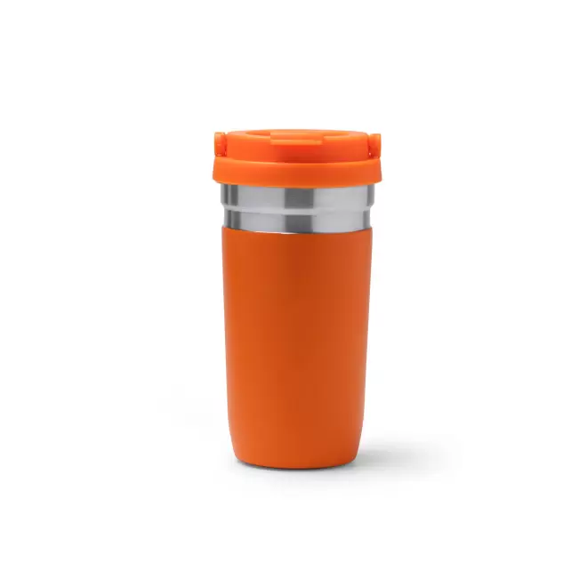 MUG ISOTHERME PERSONNALISABLE 550ML 'PIPOP' - orange