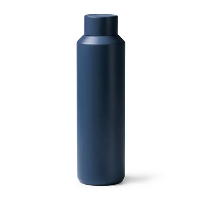 GOURDE ISOTHERME RECYCLE PUBLICITAIRE 600ML 'ALSYO' - bleu marine