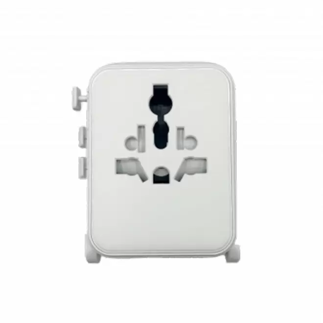 ADAPTATEUR PUBLICITAIRE PRISE UNIVERSELLE 'LUGGIE' - blanc