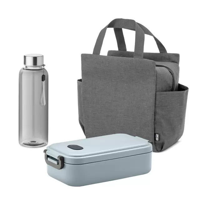 SET LUNCHBOX PUBLICITAIRE SAC ET BOUTEILLE 'HARTYNO' - gris
