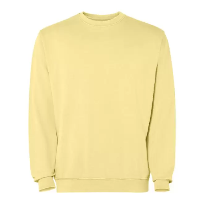 SWEAT COL ROND MIXTE PERSONNALISABLE 'JAYA' - jaune