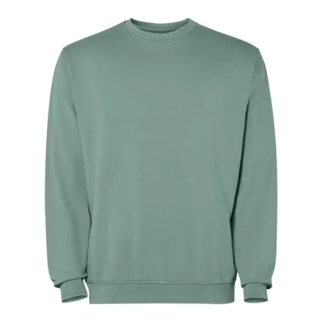 SWEAT COL ROND MIXTE PERSONNALISABLE 'JAYA' - vert foncé