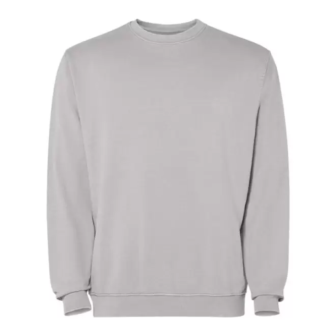 SWEAT COL ROND MIXTE PERSONNALISABLE 'JAYA' - gris clair