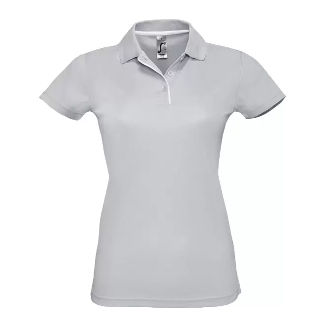 POLO PUBLICITAIRE RESPIRANT FEMME 'PERFORMER' 180 GR/M² - gris pur