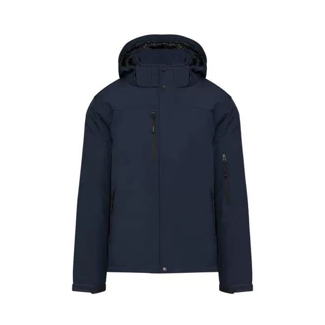 SOFTSHELL HOMME PERSONNALISABLE 'KARISOFT CAPUCHE' - bleu marine