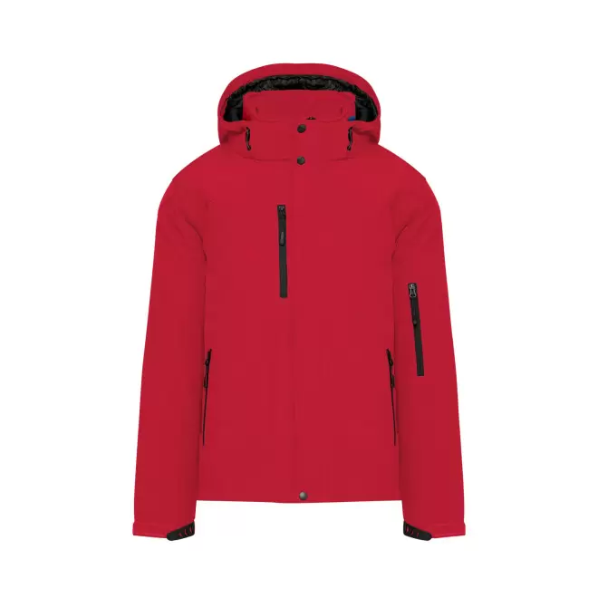 SOFTSHELL HOMME PERSONNALISABLE 'KARISOFT CAPUCHE' - rouge
