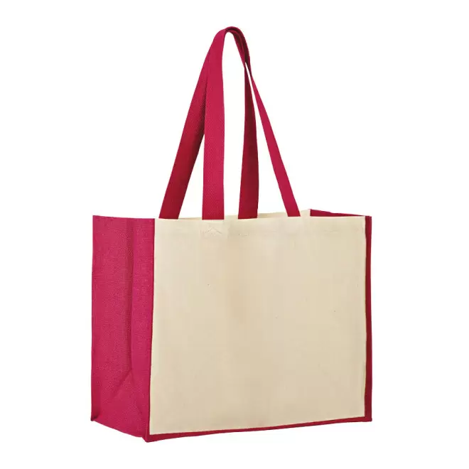 SAC EN JUTE PUBLICITAIRE 'PEREA' - fuchsia