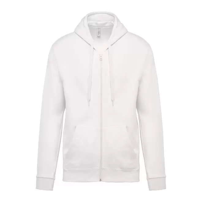 SWEAT-SHIRTPERSONNALISABLE ZIPPE MIXTE 'KARIHOOD ZIPPE' - blanc
