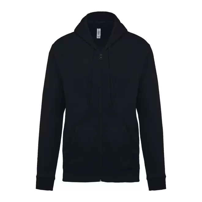 SWEAT-SHIRTPERSONNALISABLE ZIPPE MIXTE 'KARIHOOD ZIPPE' - noir