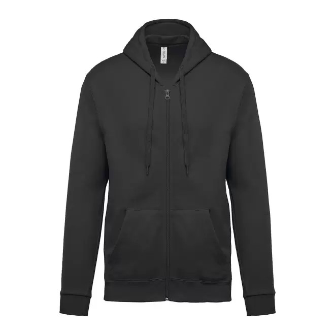 SWEAT-SHIRTPERSONNALISABLE ZIPPE MIXTE 'KARIHOOD ZIPPE' - gris anthracite