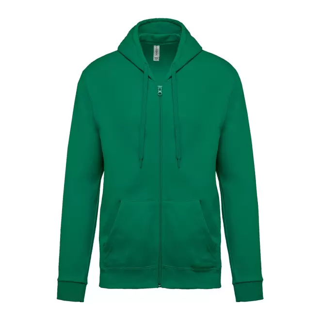 SWEAT-SHIRTPERSONNALISABLE ZIPPE MIXTE 'KARIHOOD ZIPPE' - vert