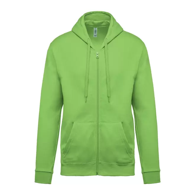 SWEAT-SHIRTPERSONNALISABLE ZIPPE MIXTE 'KARIHOOD ZIPPE' - vert citron