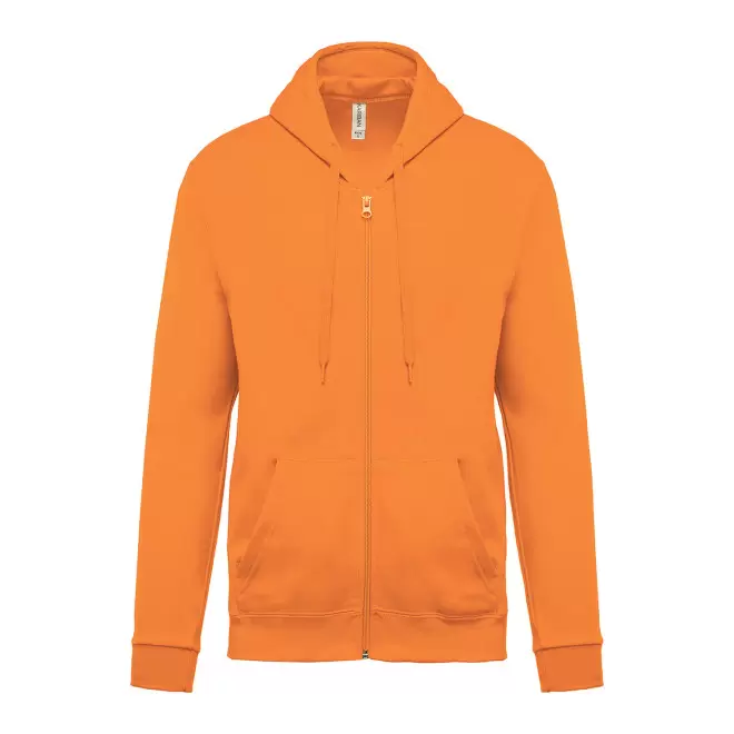 SWEAT-SHIRTPERSONNALISABLE ZIPPE MIXTE 'KARIHOOD ZIPPE' - orange