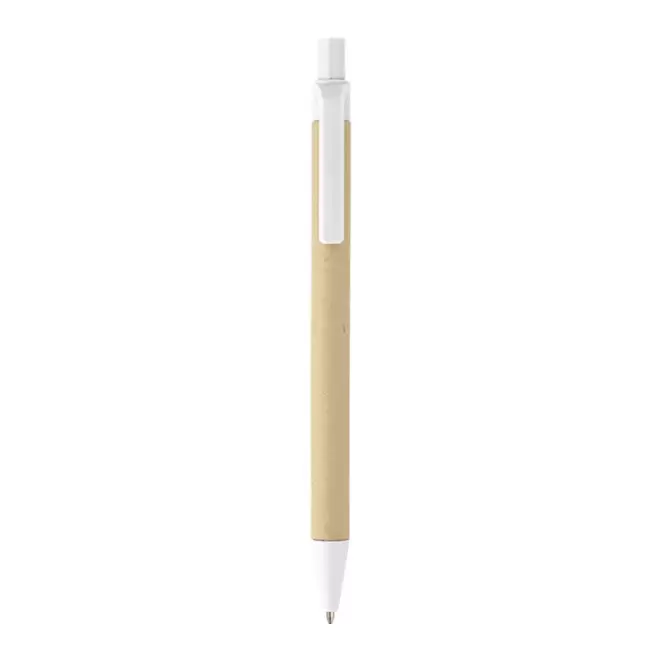 STYLO PERSONNALISABLE EN CARTON 'AMOSIS' - blanc