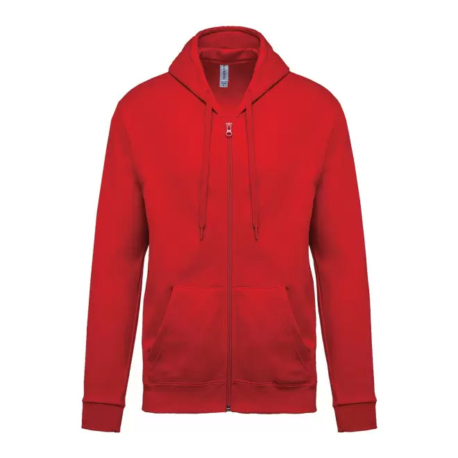 SWEAT-SHIRTPERSONNALISABLE ZIPPE MIXTE 'KARIHOOD ZIPPE' - rouge