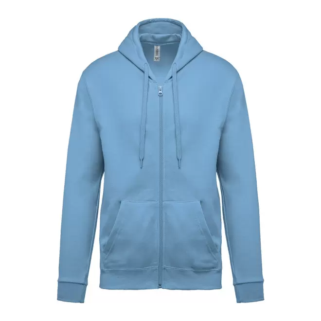 SWEAT-SHIRTPERSONNALISABLE ZIPPE MIXTE 'KARIHOOD ZIPPE' - bleu ciel