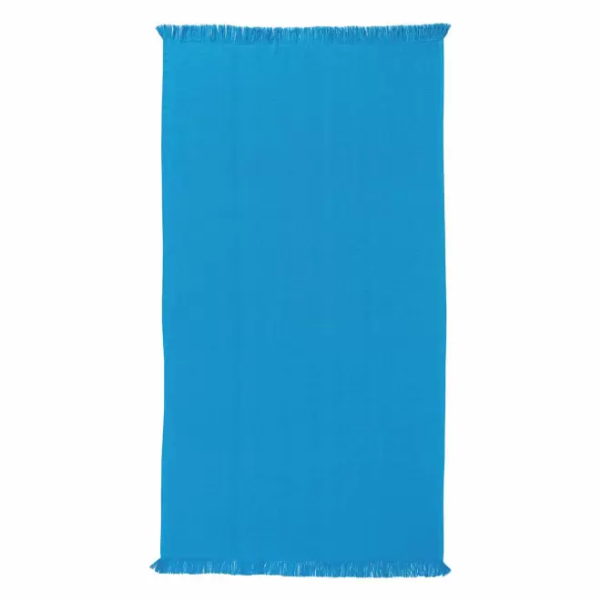 SERVIETTE PLAGE 90x170 PERSONNALISABLE 'HORTENSE 360 UNI' - bleu ciel