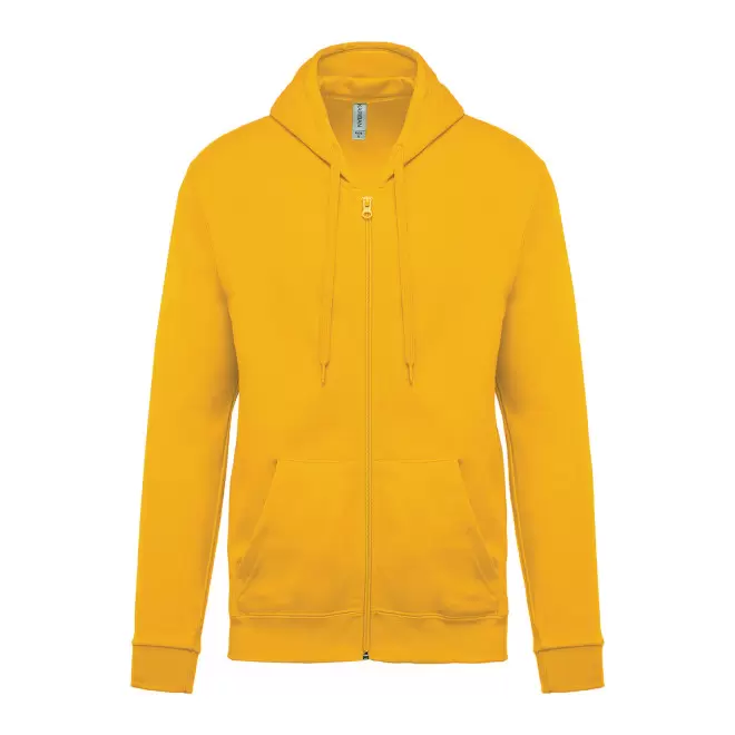 SWEAT-SHIRTPERSONNALISABLE ZIPPE MIXTE 'KARIHOOD ZIPPE' - jaune