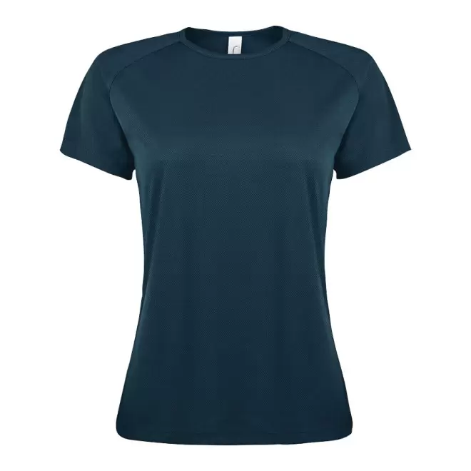 TEE-SHIRT PERSONNALISÉ RESPIRANT FEMME 'SPORTY' 140 GR/M² - bleu pétrole