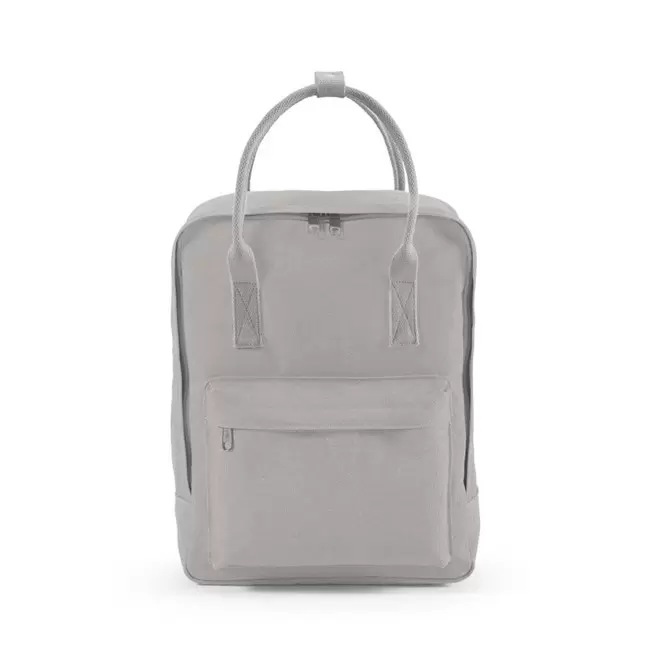 SAC A DOS TOILE RECYCLEE PERSONNALISABLE 'MASTAL' - gris clair