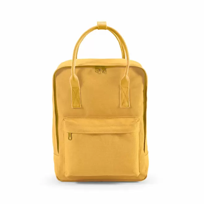 SAC A DOS TOILE RECYCLEE PERSONNALISABLE 'MASTAL' - jaune_foncé