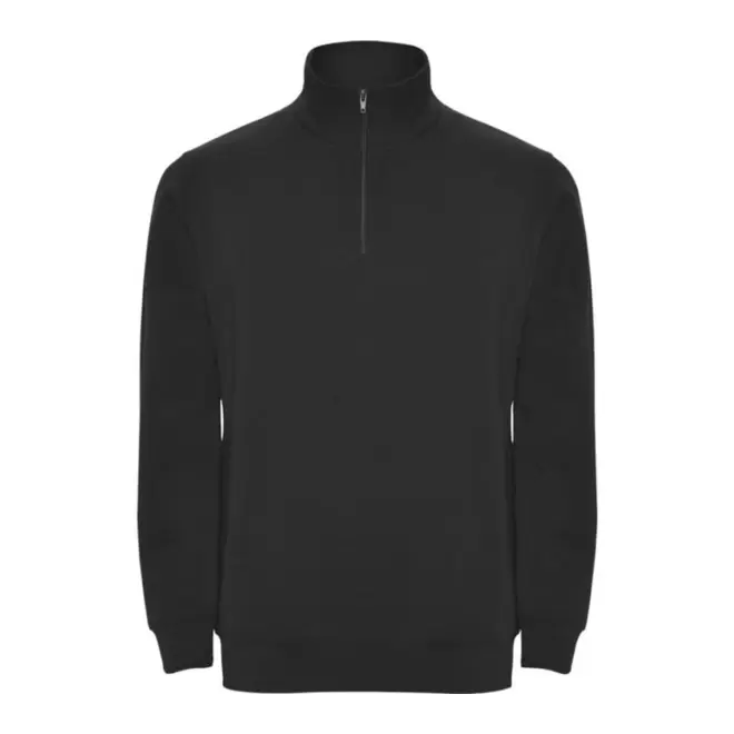 RAPIDE 4J - SWEAT MIXTE DEMI-ZIP 'RAPHAEL'  - noir