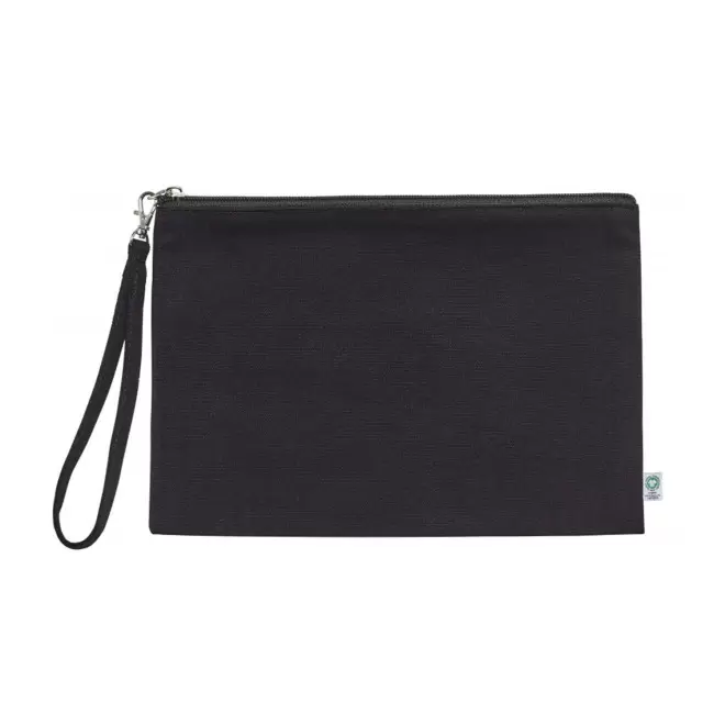 POCHETTE PUBLICITAIRE COTON RECYCLE 'BAMBUIA' - noir