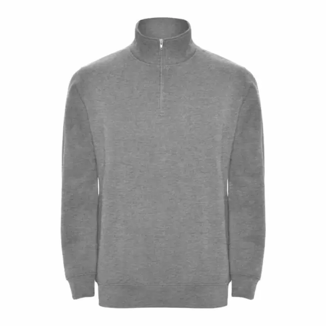 RAPIDE 4J - SWEAT MIXTE DEMI-ZIP 'RAPHAEL'  - gris chiné