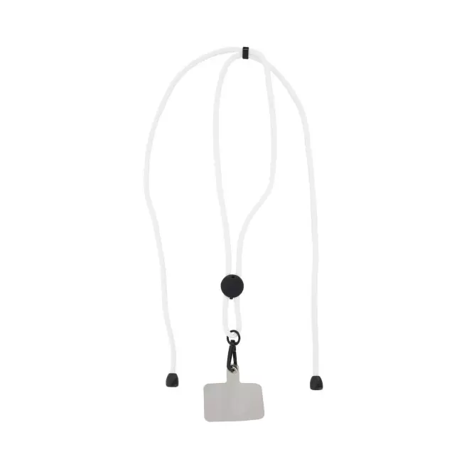CORDON TOUR DE COU TELEPHONE PERSONNALISABLE 'NIROUX' - blanc