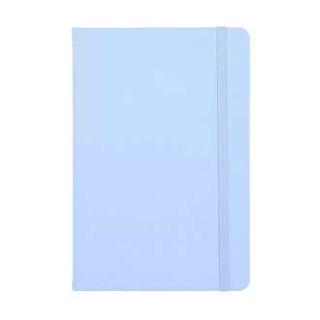 CARNET A5 EN PU PERSONNALISABLE 'TOMASO LIGNE' - bleu pastel