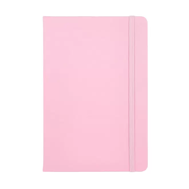 CARNET A5 EN PU PERSONNALISABLE 'TOMASO LIGNE' - rose pastel