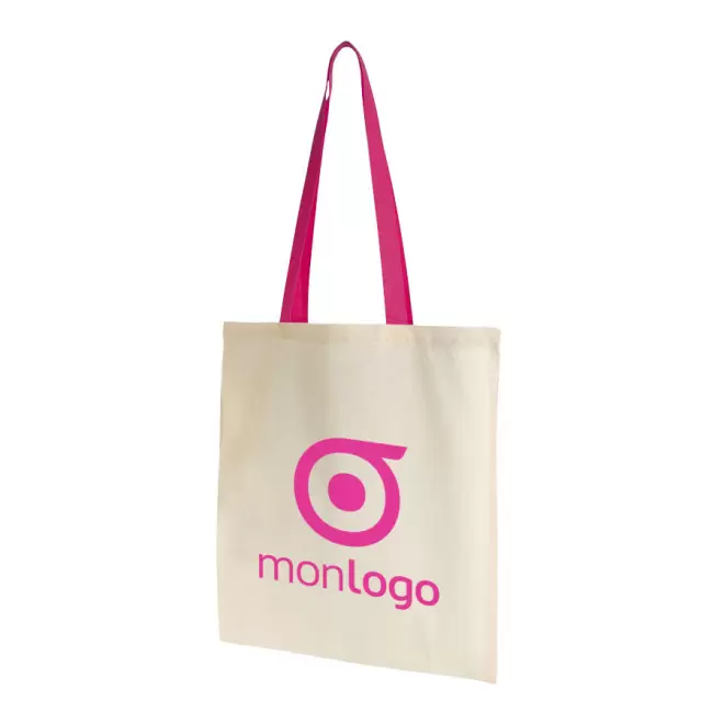 EXPRESS 72H - SAC SHOPPING COTON ANSES LONGUES 130 GR/M² 'AURIANA' - rose