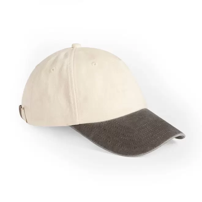CASQUETTE PERSONNALISABLE 6 PANS 'PEAK LOW' - marron