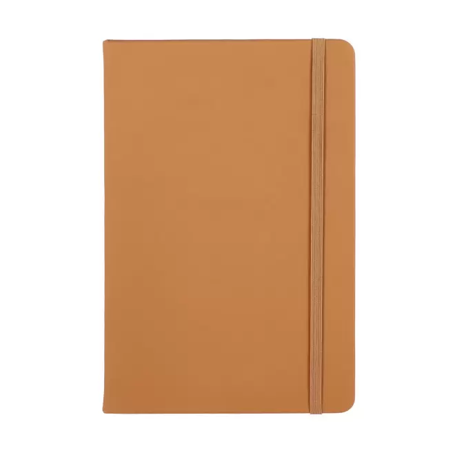 CARNET A5 EN PU PERSONNALISABLE 'TOMASO LIGNE' - cognac