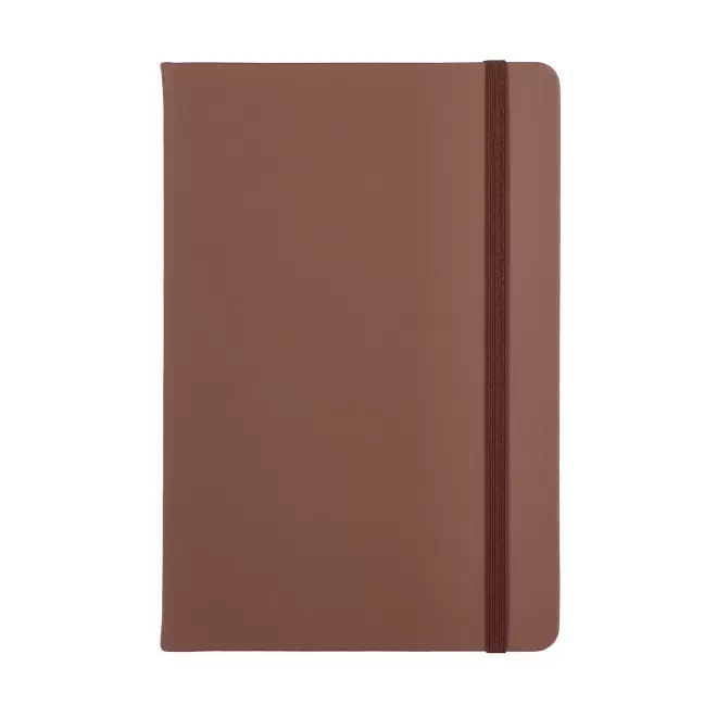 CARNET A5 EN PU PERSONNALISABLE 'TOMASO LIGNE' - marron