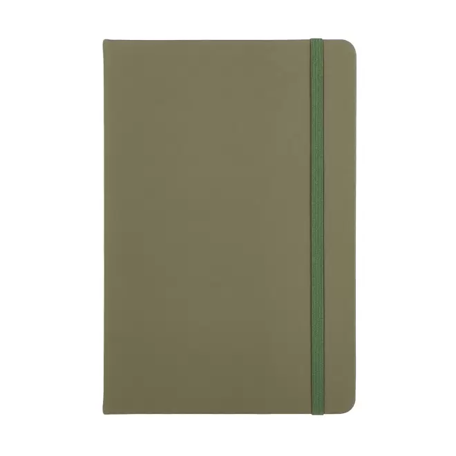 CARNET A5 EN PU PERSONNALISABLE 'TOMASO LIGNE' - vert kaki