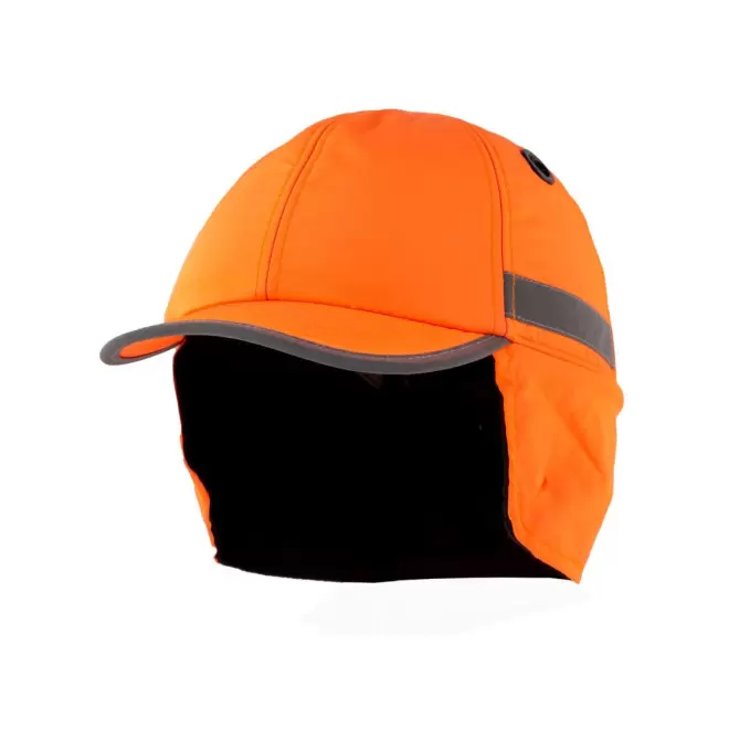 CASQUETTE SECURITE HIVER PERSONNALISABLE 'WINTOPRO' - orange fluo