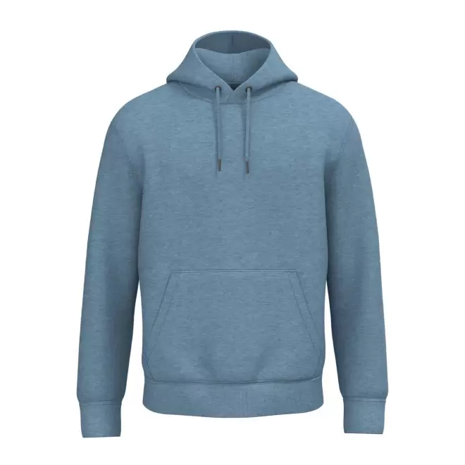 SWEAT-SHIRT MIXTE CAPUCHE PERSONNALISABLE 'NATIF' - bleu chiné