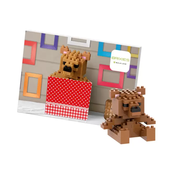 BRIXIES PUZZLE 3D PERSONNALISABLE 'POSTCARD' - ourson