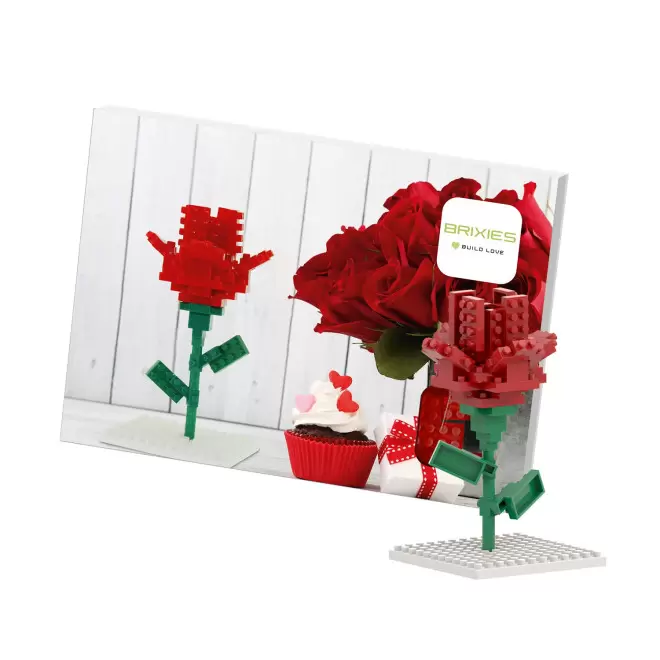 BRIXIES PUZZLE 3D PERSONNALISABLE 'POSTCARD' - rose