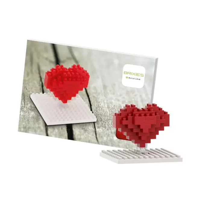 BRIXIES PUZZLE 3D PERSONNALISABLE 'POSTCARD' - coeur