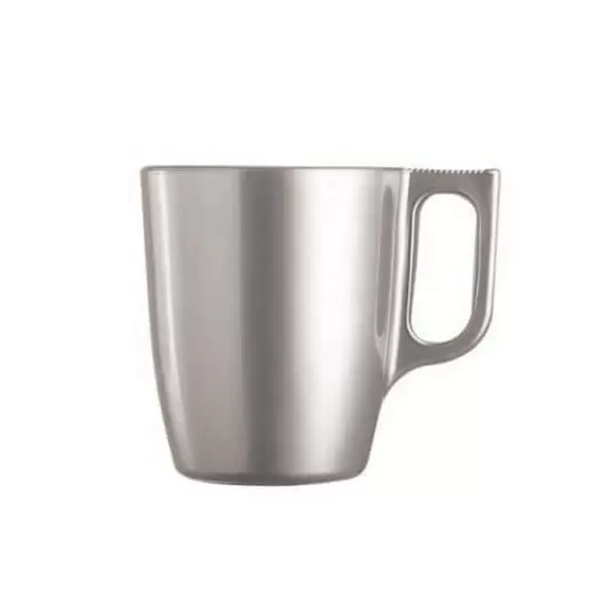MUG EN VERRE MIF 250ML PERSONNALISABLE 'FLASHY' - argenté