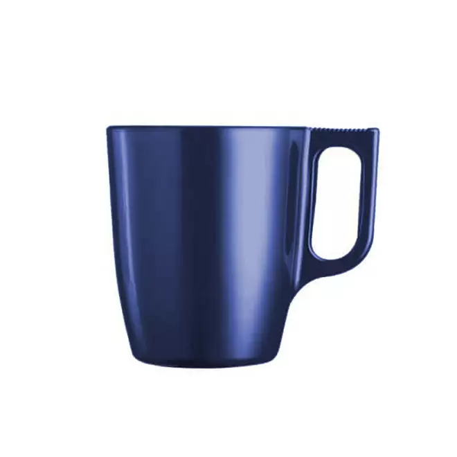MUG EN VERRE MIF 250ML PERSONNALISABLE 'FLASHY' - bleu pétrole