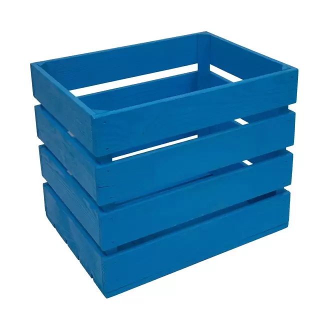 BOITES CAGETTE PERSONNALISABLE EN BOIS 'CREABOIS' - bleu