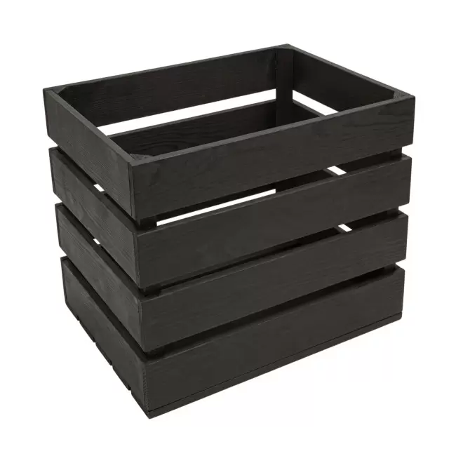 BOITES CAGETTE PERSONNALISABLE EN BOIS 'CREABOIS' - noir