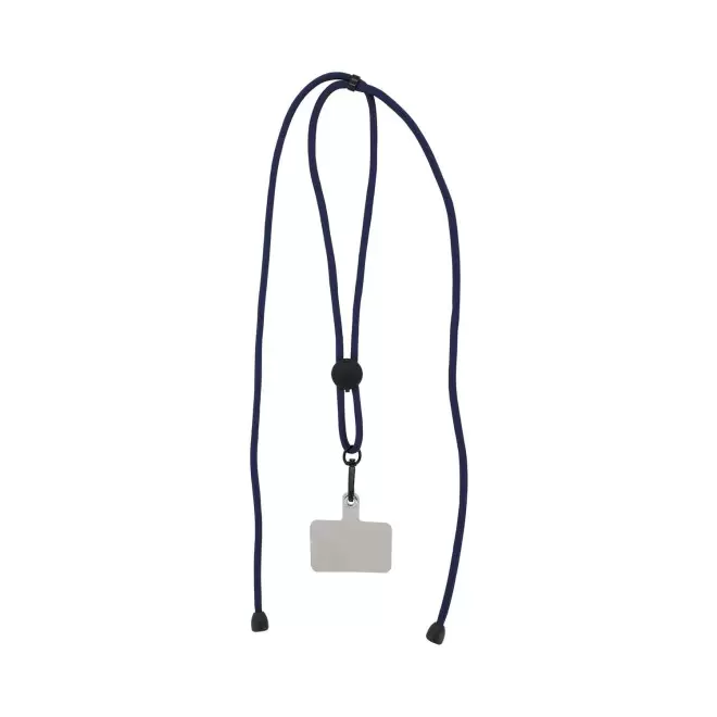 CORDON TOUR DE COU TELEPHONE PERSONNALISABLE 'NIROUX' - bleu foncé