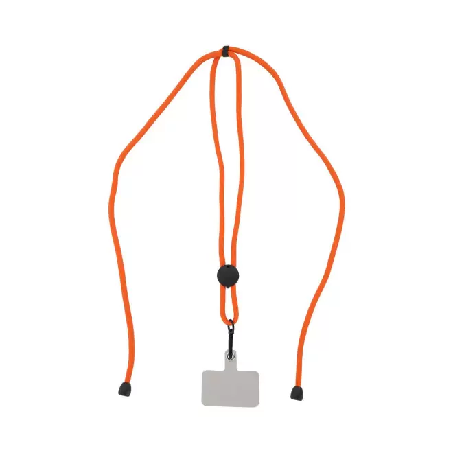 CORDON TOUR DE COU TELEPHONE PERSONNALISABLE 'NIROUX' - orange
