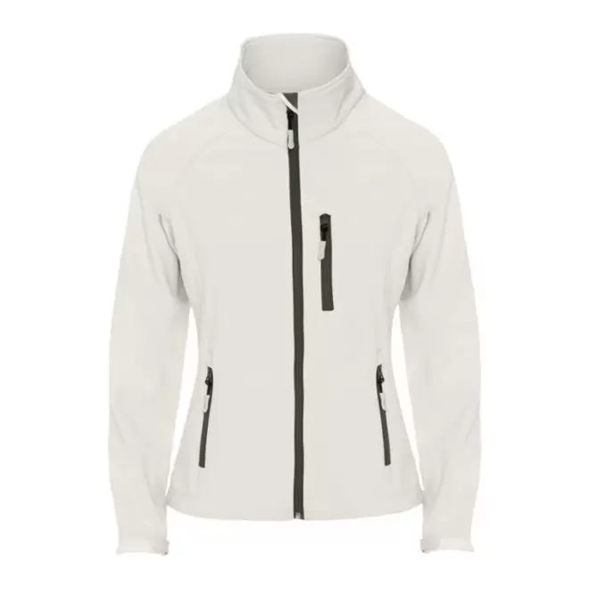 RAPIDE 4J - SOFTSHELL FEMME PERSONNALISABLE 'ANTARDIDA'  - blanc perle