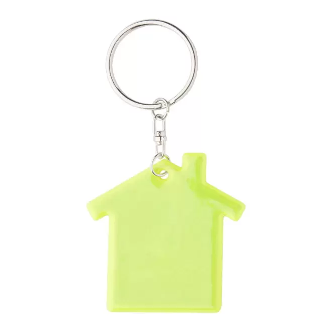 PORTE CLE REFLECHISSANT PERSONNALISABLE 'OVIO MAISON' - jaune fluo