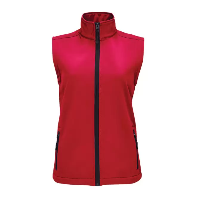 BODYWARMER SOFTSHELL FEMME PERSONNALISABLE 'RACE BW' - rouge